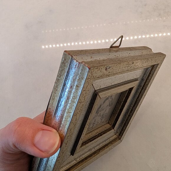 925 Silver plated mini pictures- person on boat and kid with flower - Picture 5 of 7